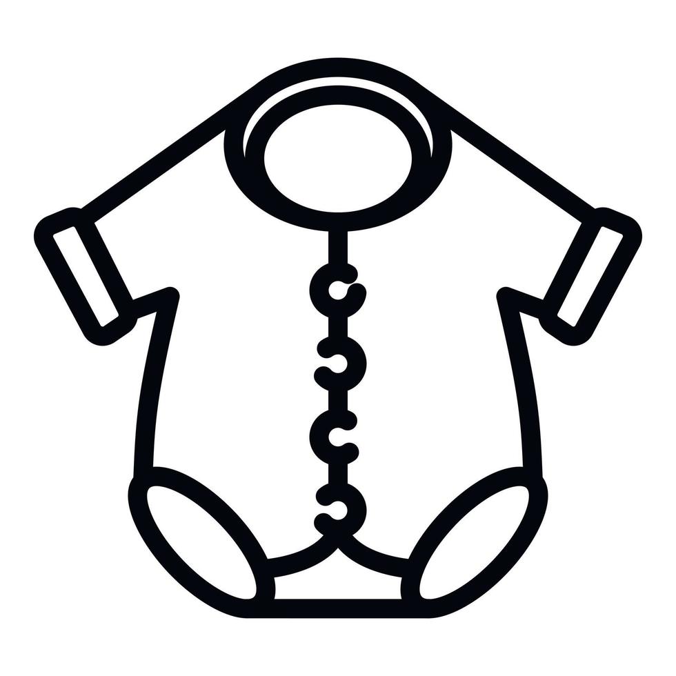 Baby clothes icon, outline style vector