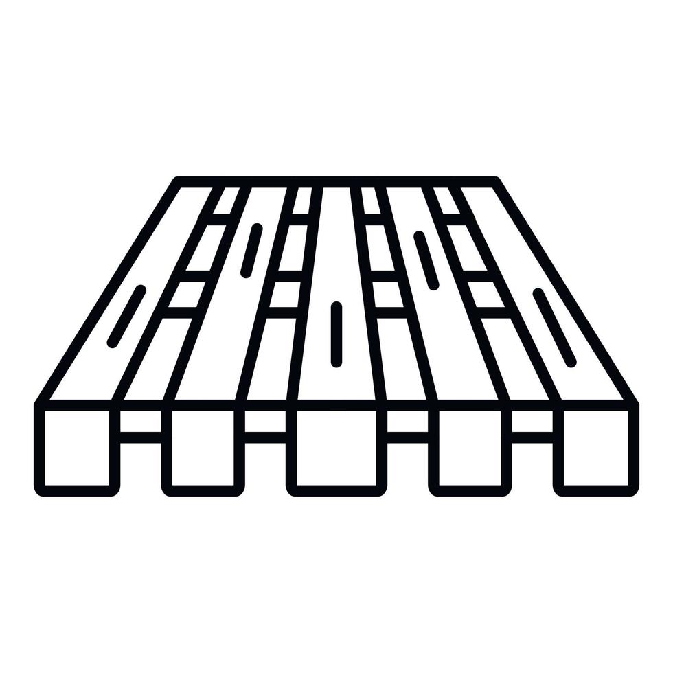 Wood pallet icon, outline style vector