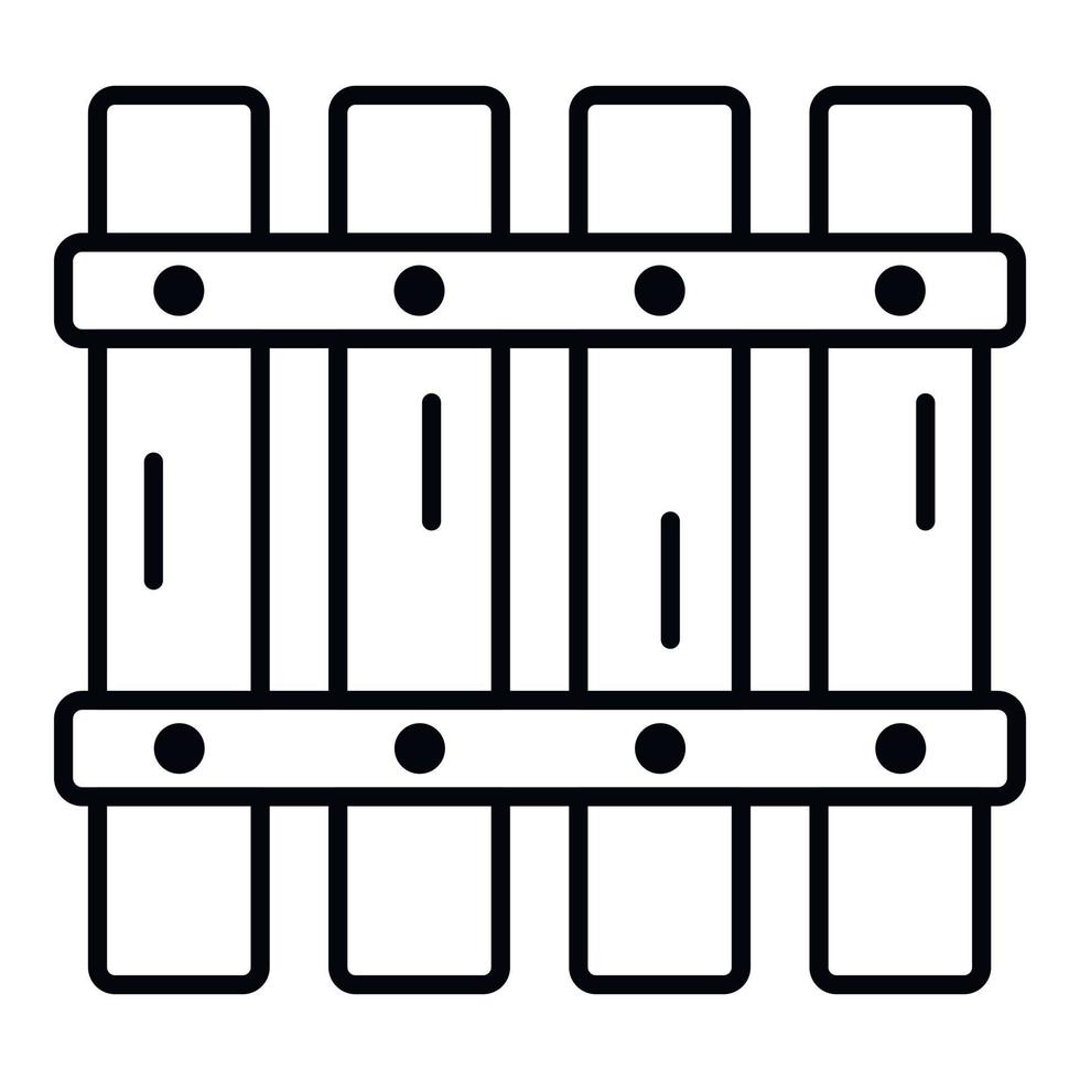 Back of pallet icon, outline style vector
