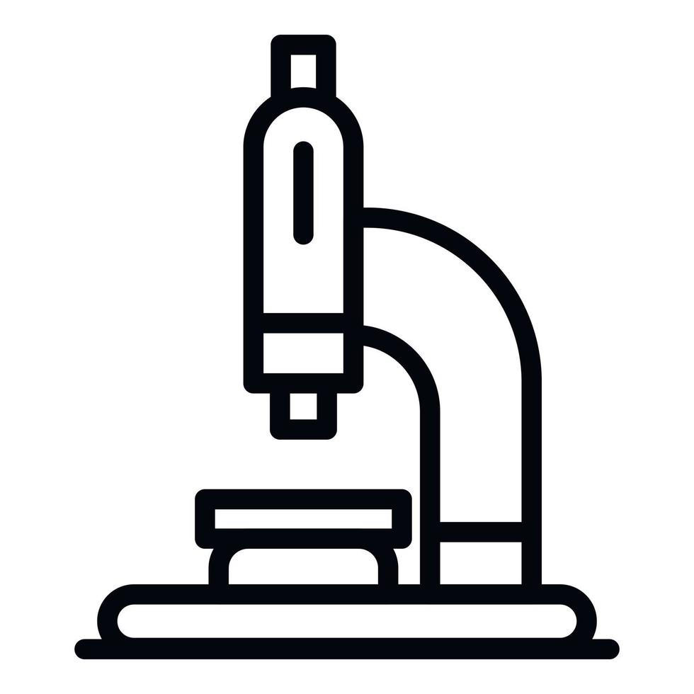 Vet microscope icon, outline style vector