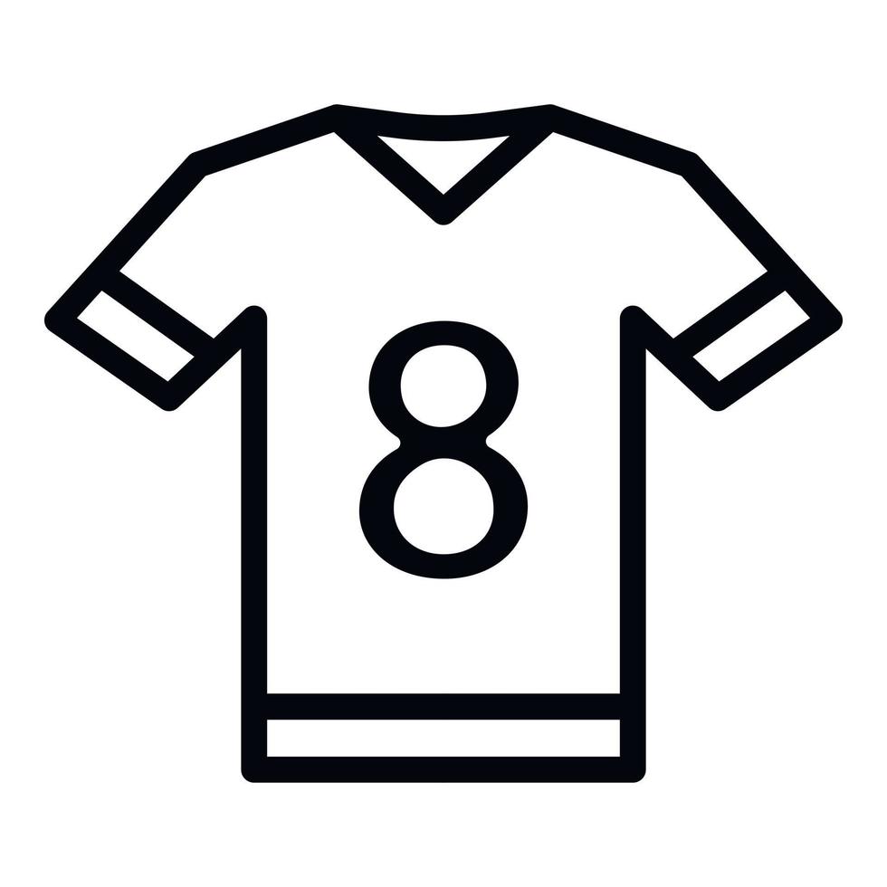 Soccer shirt icon, outline style vector