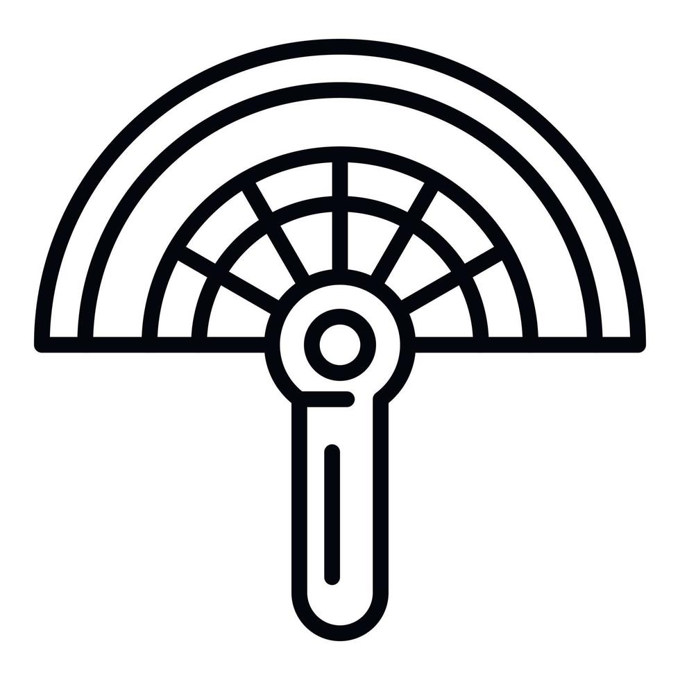 Egyptian fan icon, outline style vector