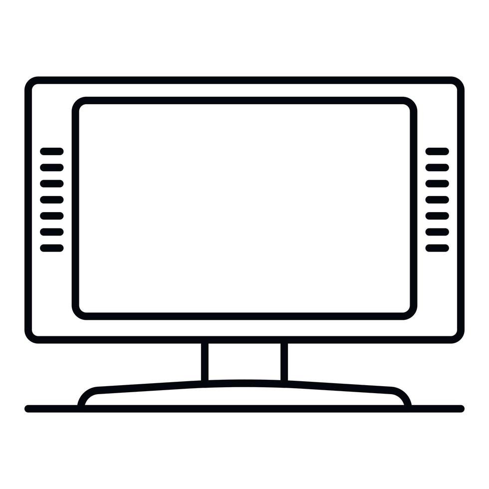 Smart tv icon, outline style vector