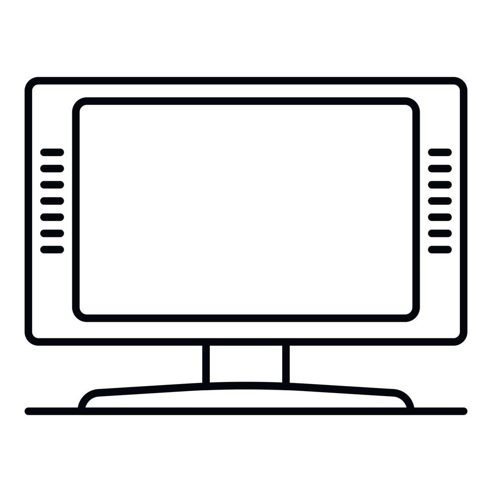 Smart tv icon, outline style 15551233 Vector Art at Vecteezy