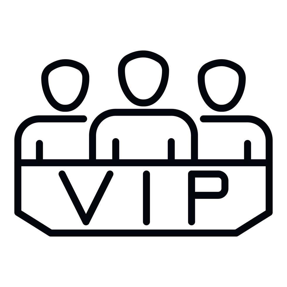 icono de alojamiento vip, estilo de esquema vector