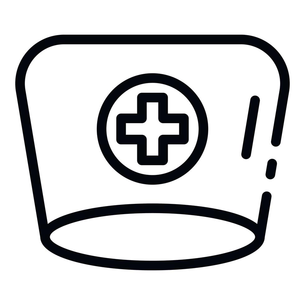 Doctor headdress icon, outline style vector