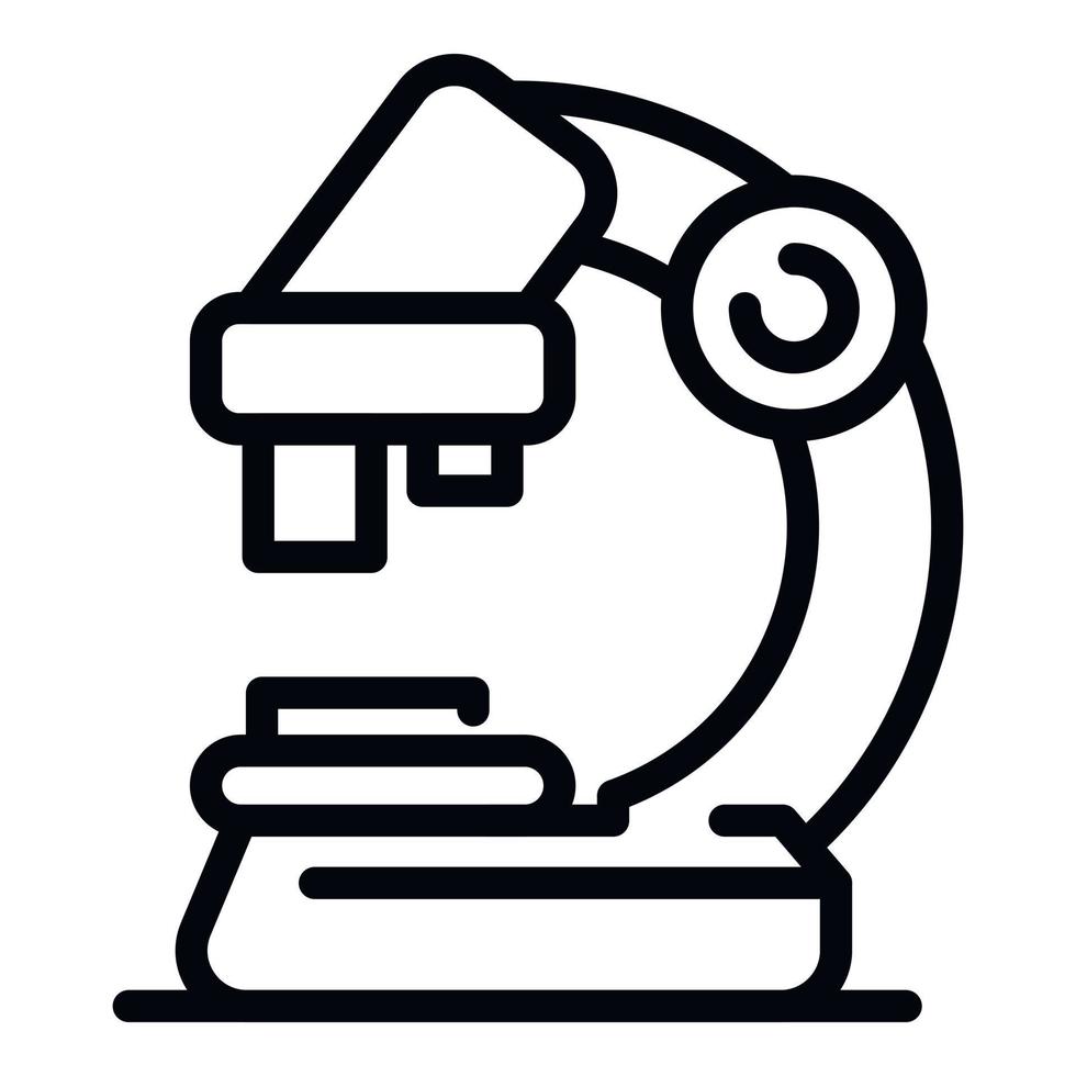 Microscope icon, outline style vector