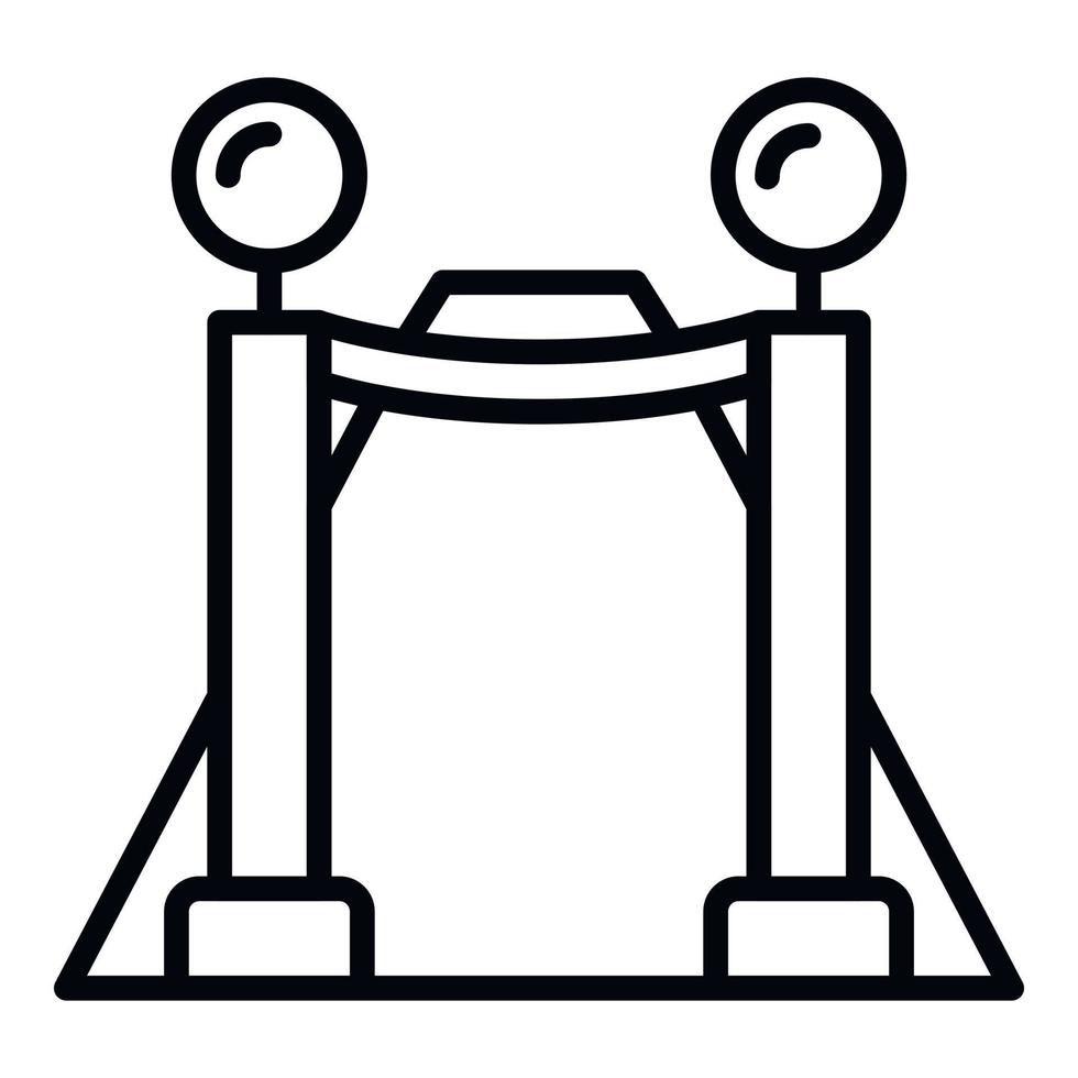 VIP fence icon, outline style vector