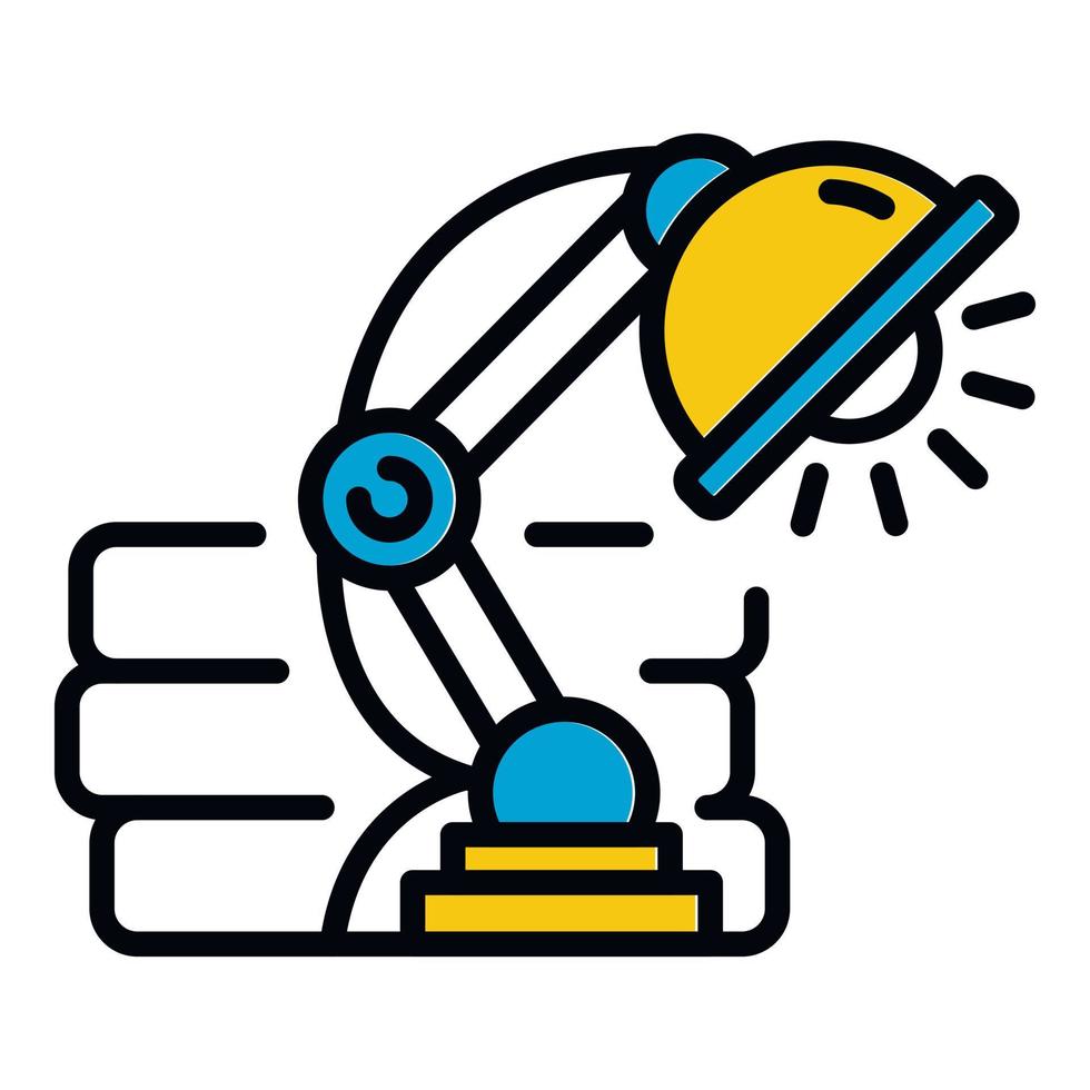 Led desktop light icon, outline style vector
