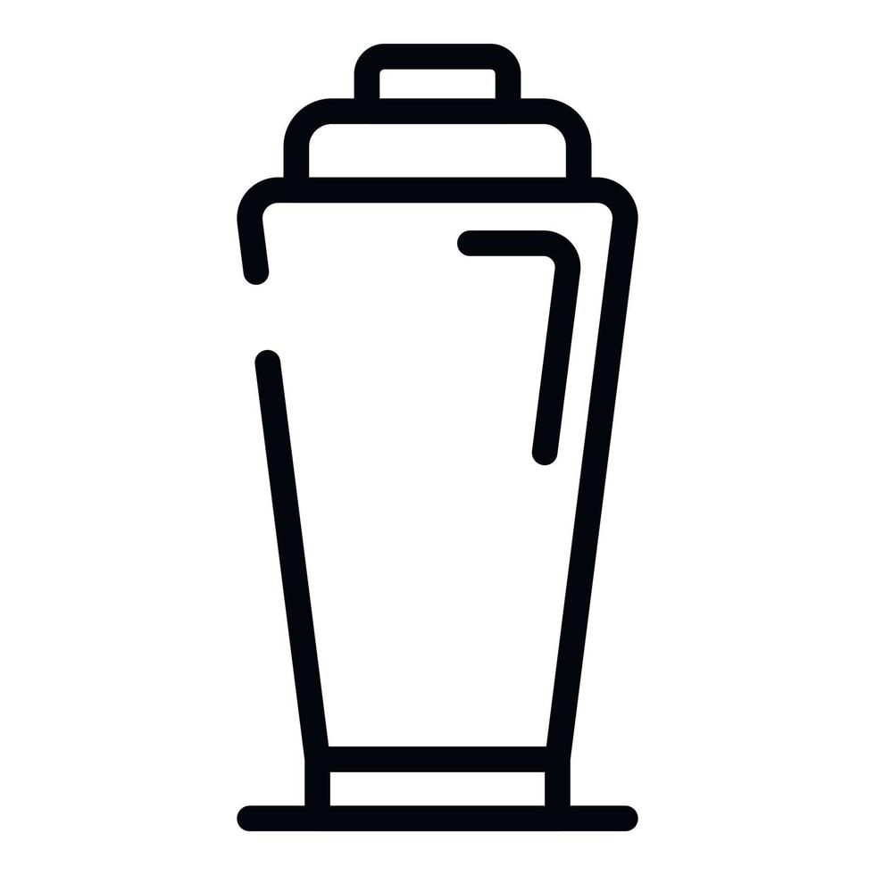 Party bar shaker icon, outline style vector