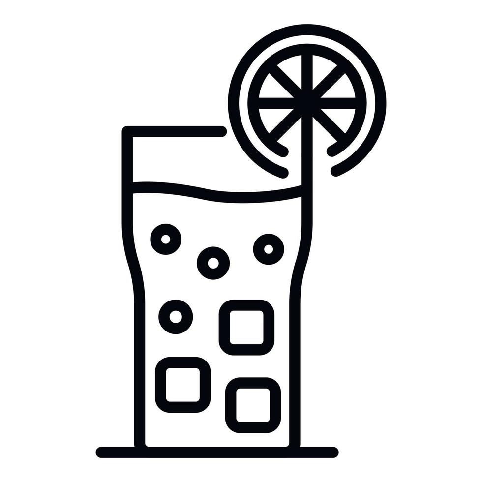 Martini cocktail icon, outline style vector