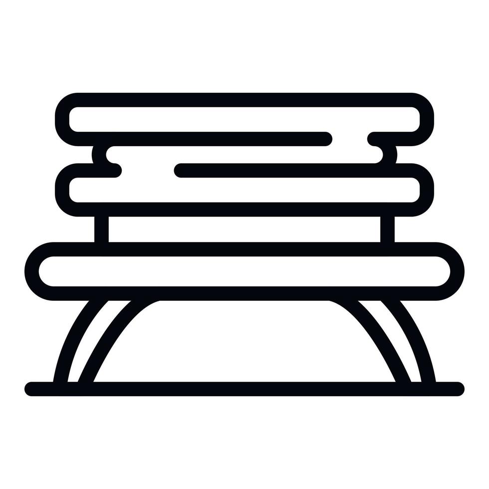 Modern bench icon, outline style vector