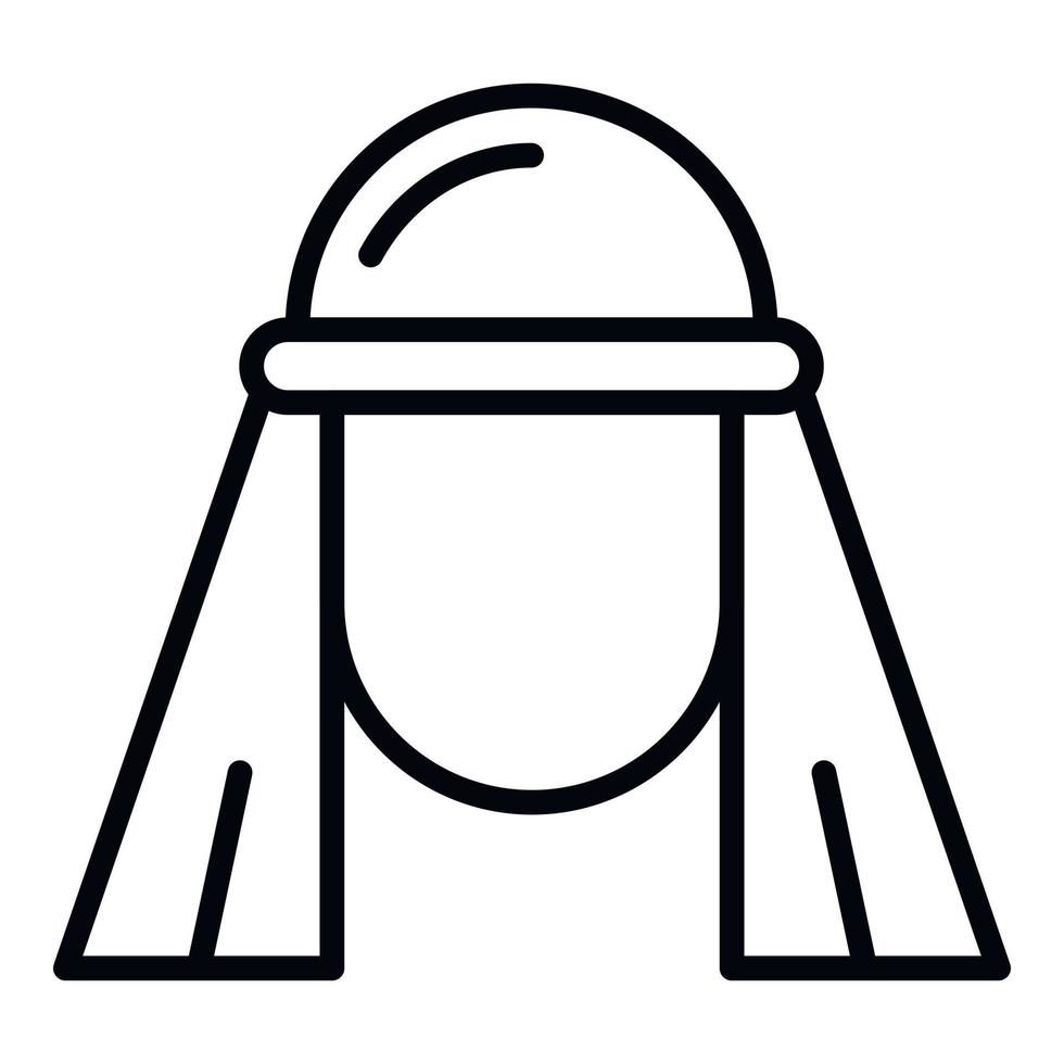 Egyptian icon, outline style vector