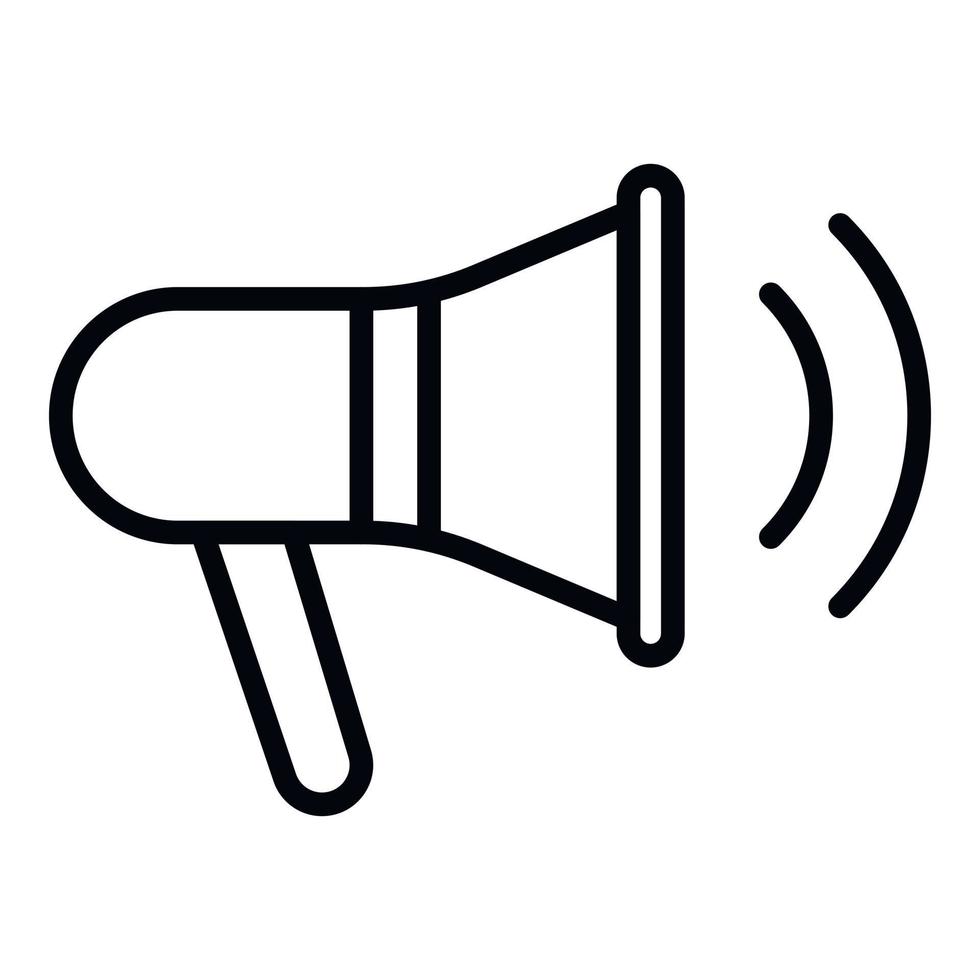 Coaching megaphone icon, outline style vector