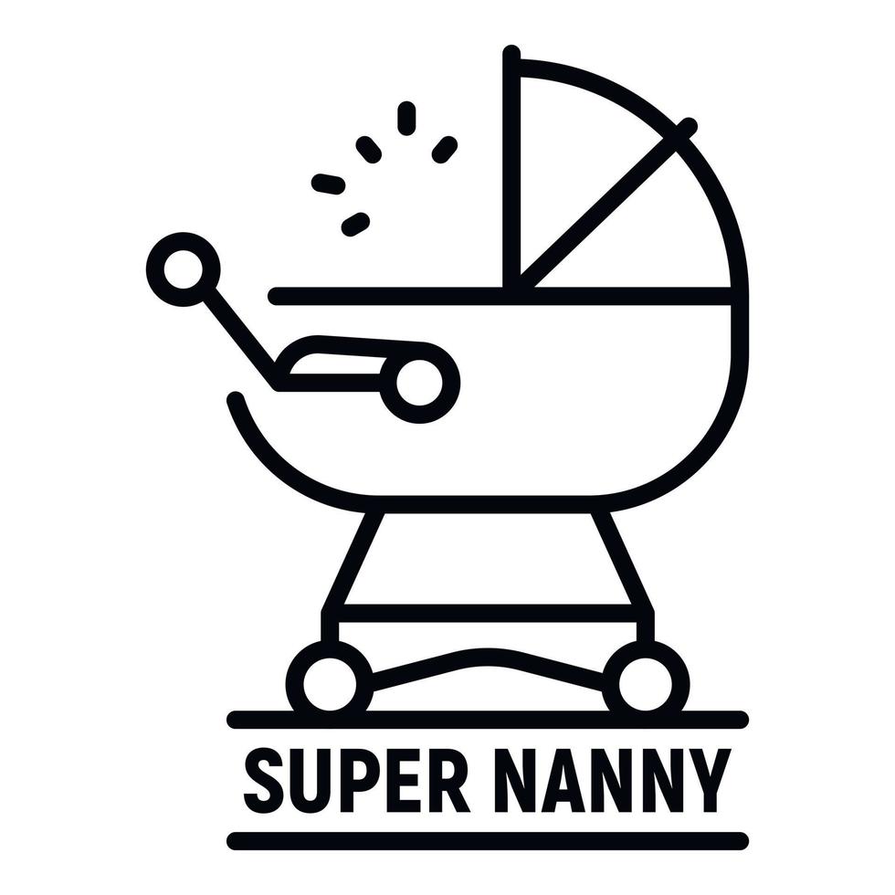 Super nanny icon, outline style vector