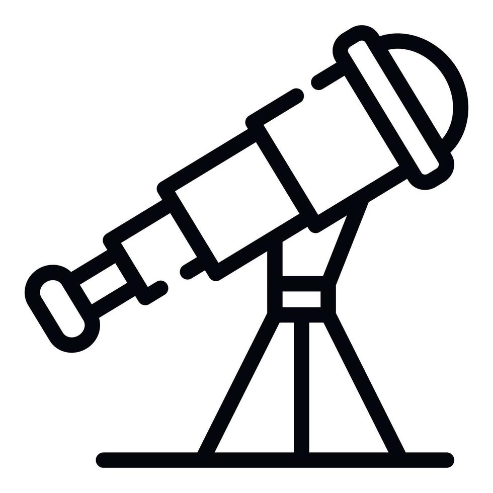 School telescope icon, outline style vector