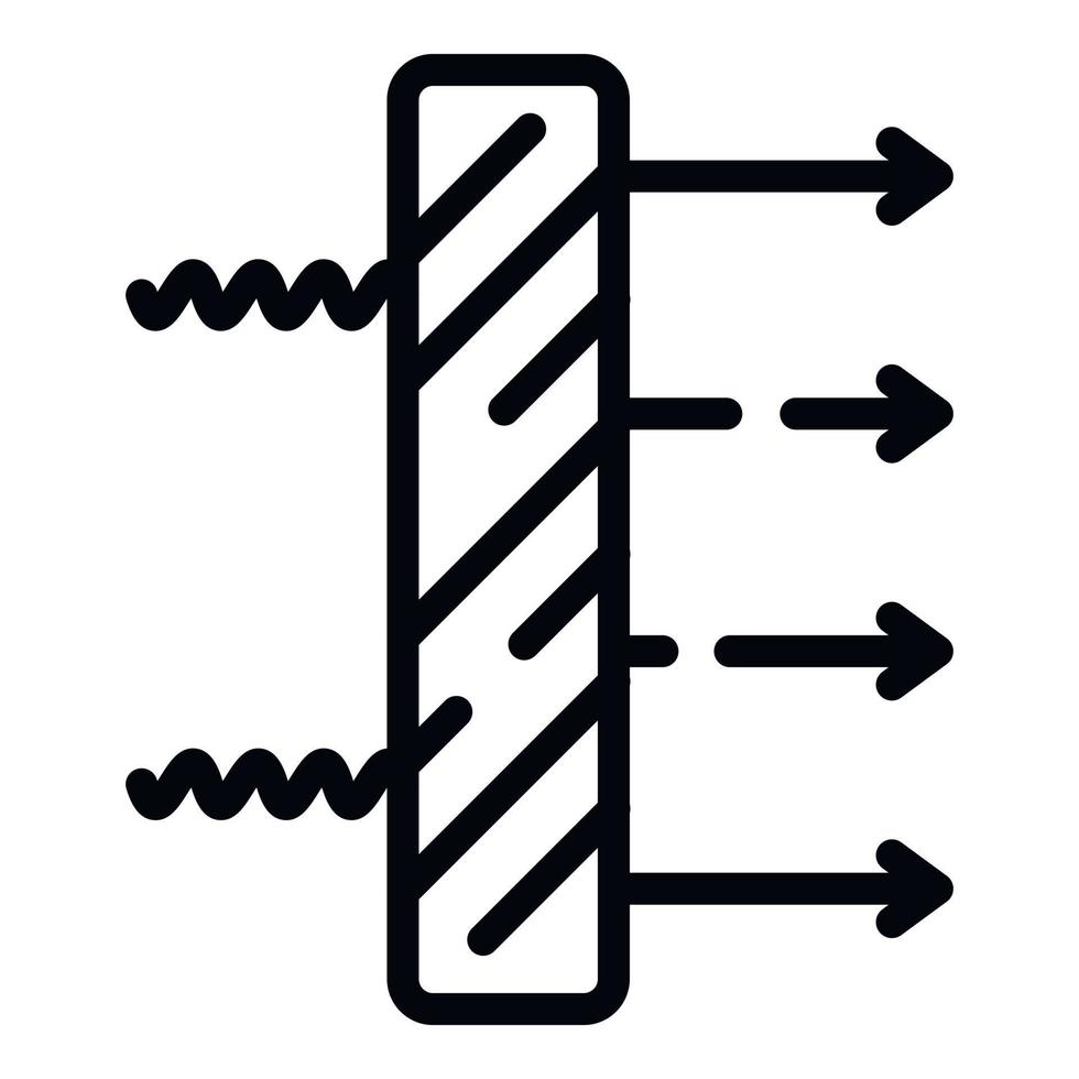 UV filter icon, outline style vector