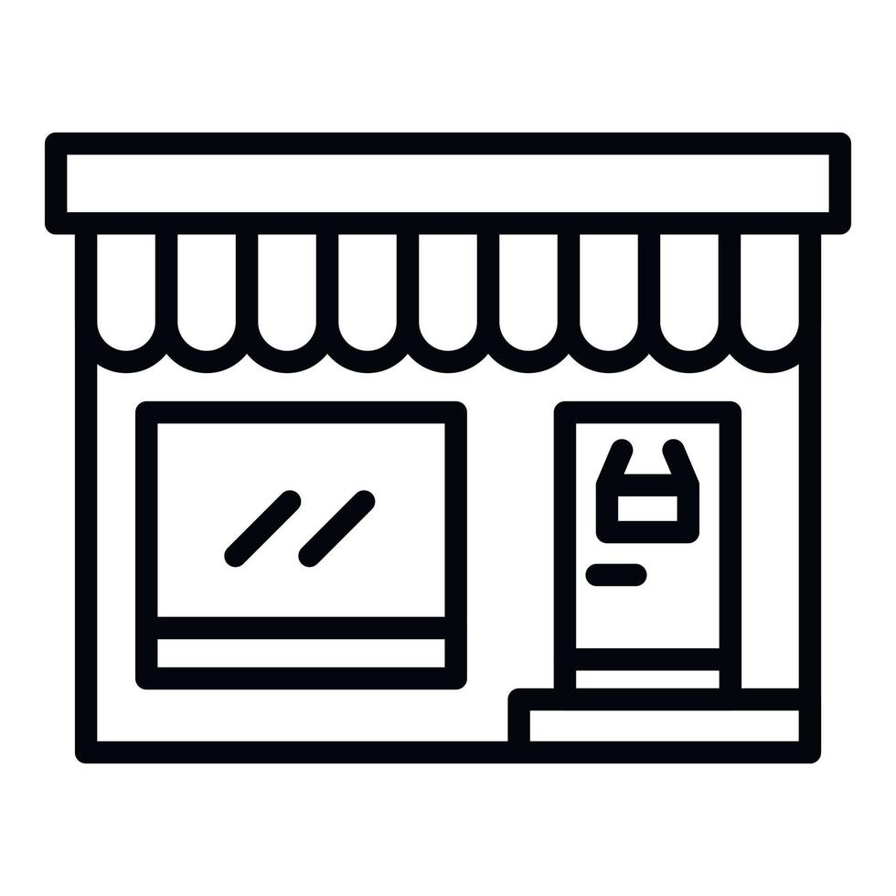 Grocery street shop icon, outline style vector