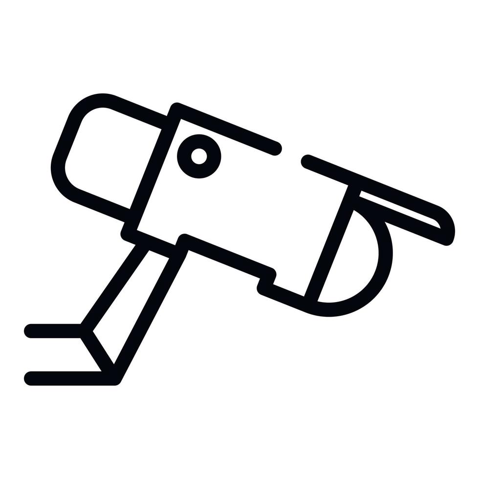 Vandal proof camera icon, outline style vector