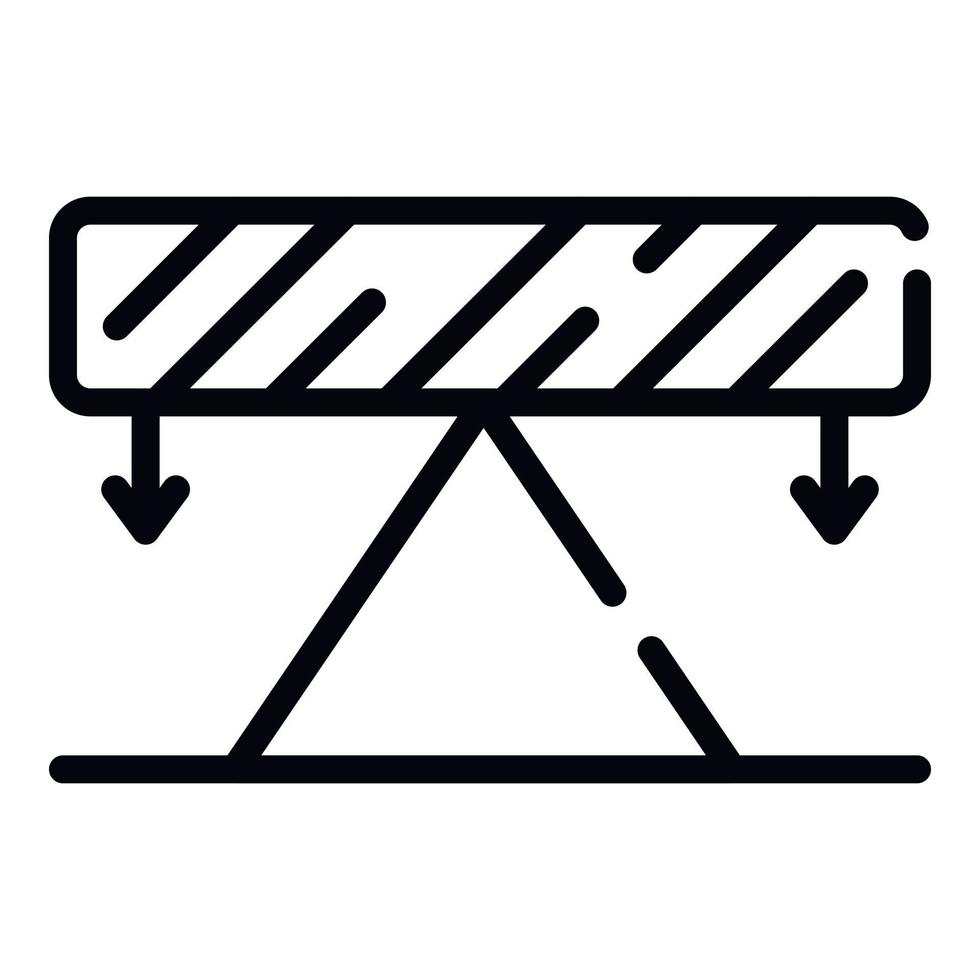 Balance in physics icon, outline style vector