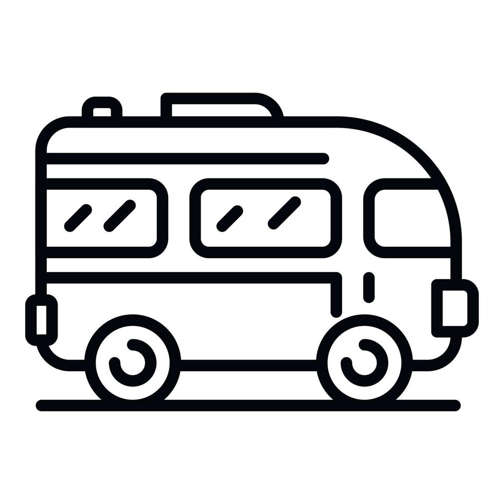 Excursion bus icon, outline style vector