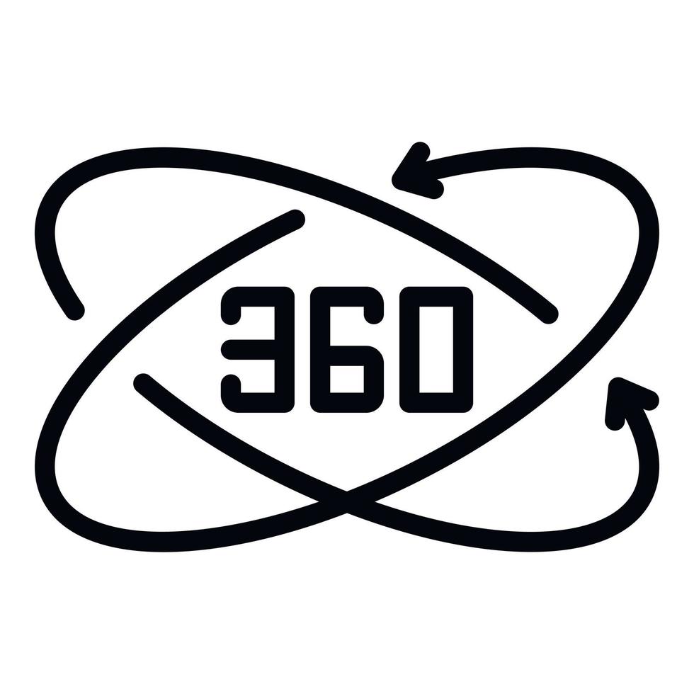 Vr simulator icon, outline style vector