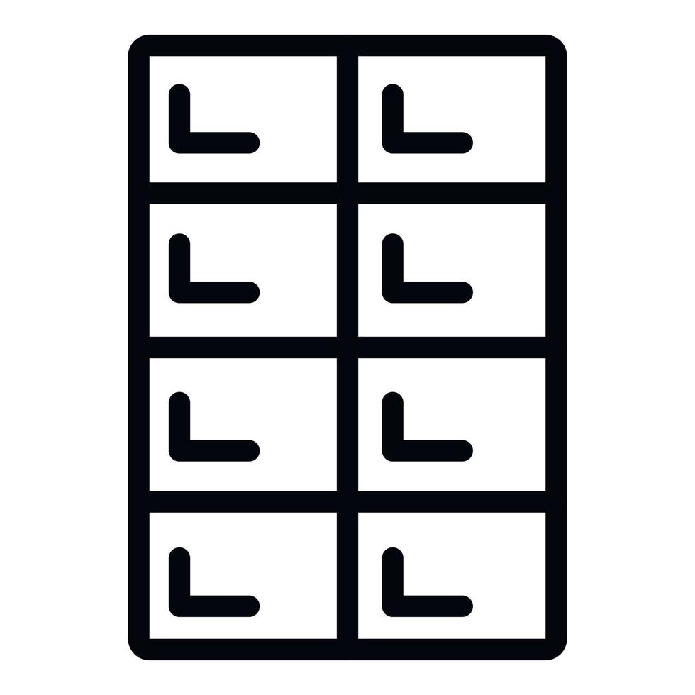 Chocolate bar icon, outline style vector