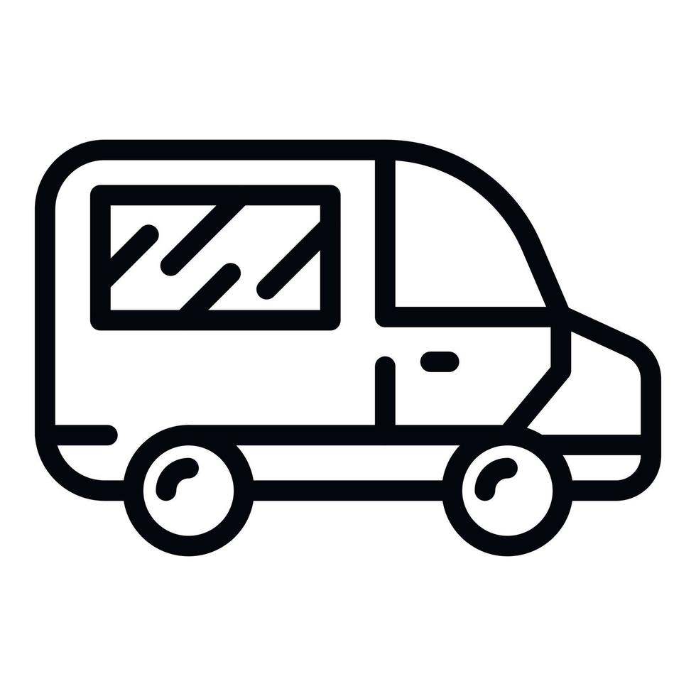 Ambulance icon, outline style vector