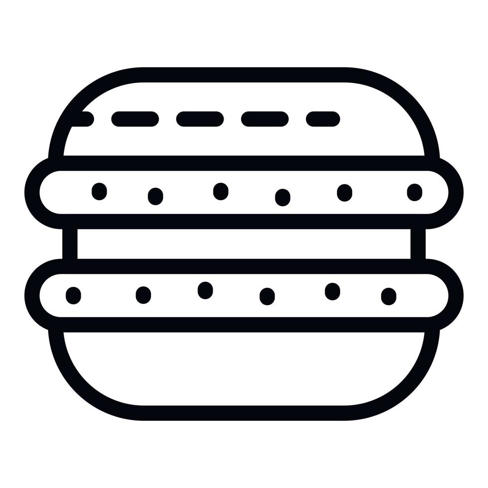 Macaroon icon, outline style vector