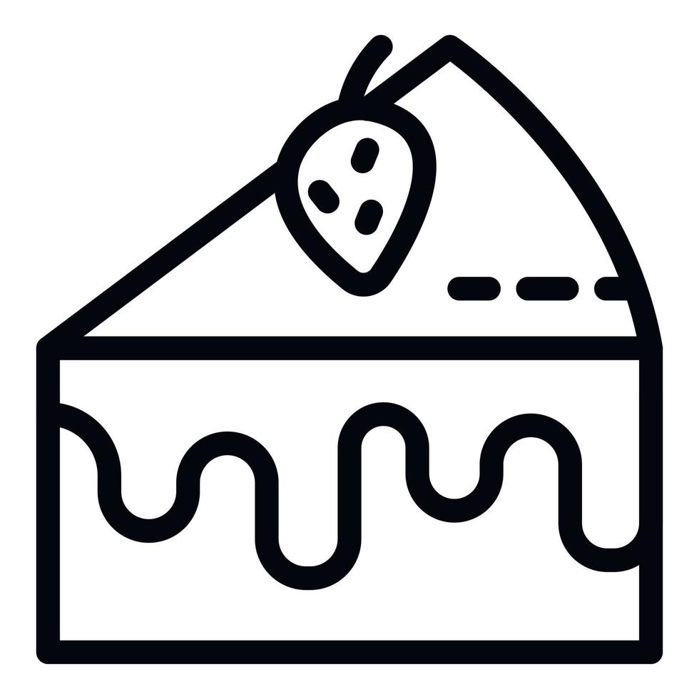 Cream cake icon, outline style vector
