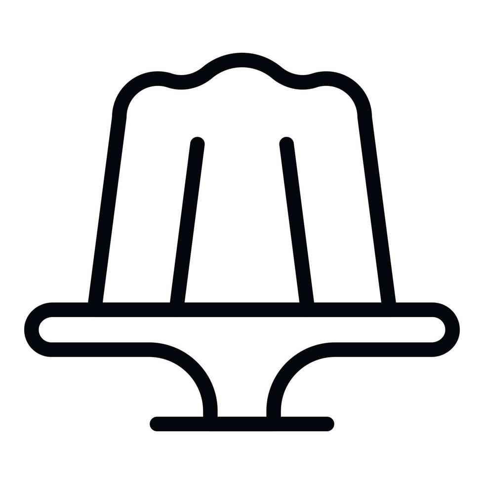 Jelly cake icon, outline style vector