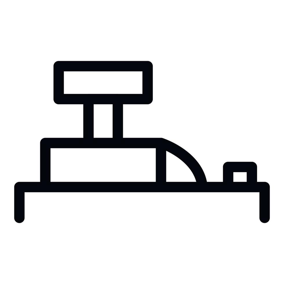 Cashier equipment icon, outline style vector