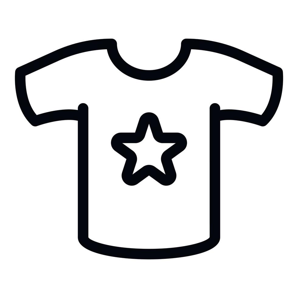 Girl tshirt icon, outline style vector