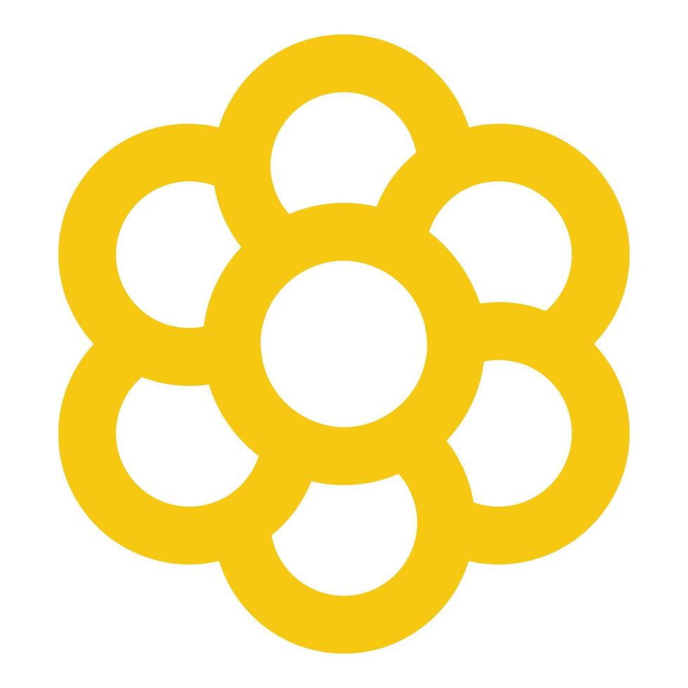 Yellow honey flower icon, outline style vector