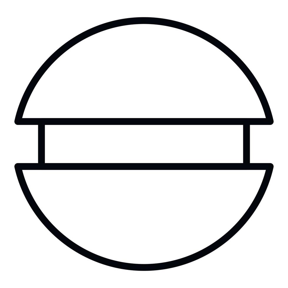 Screw top view icon, outline style vector