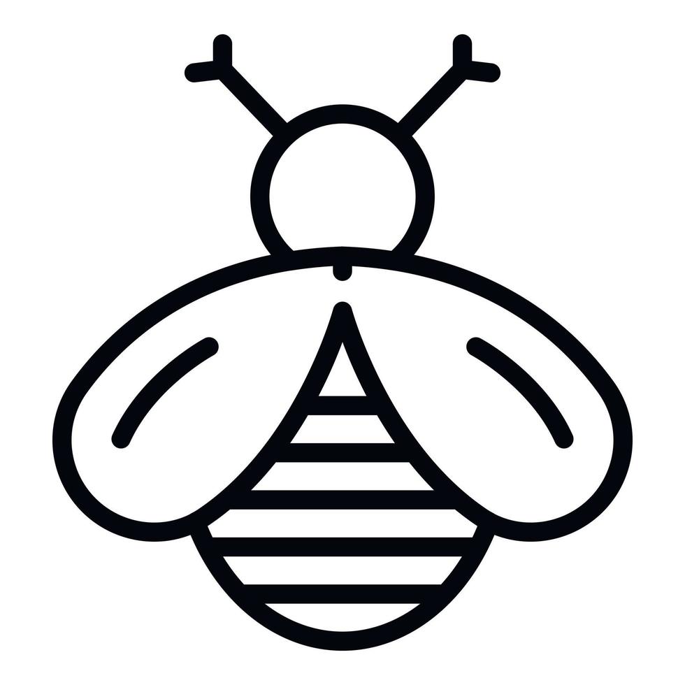 Wild bee icon, outline style vector