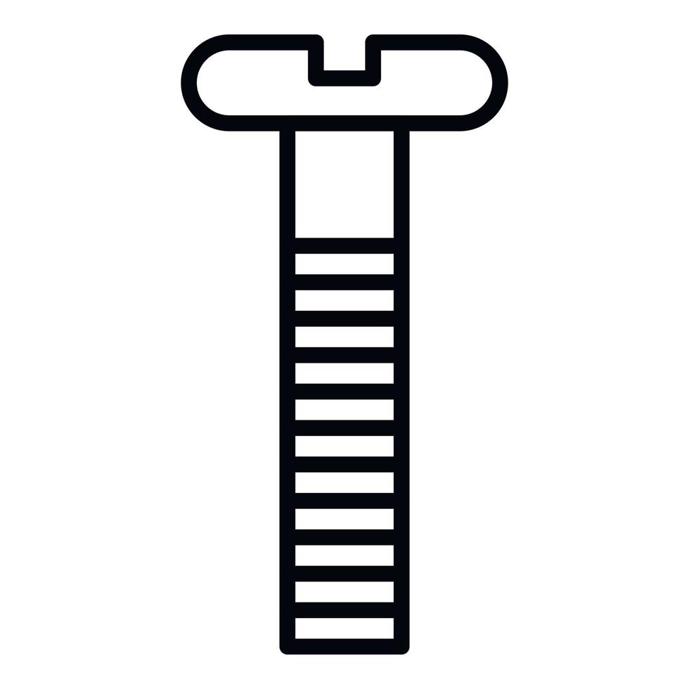 Micro screw icon, outline style vector