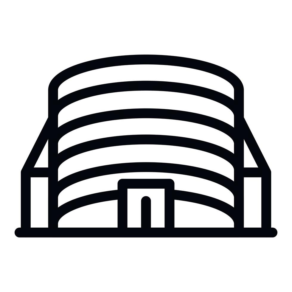 Mall building icon, outline style vector