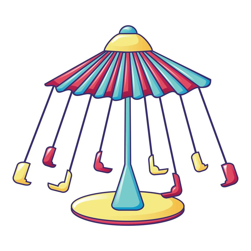 Classic carousel icon, cartoon style vector