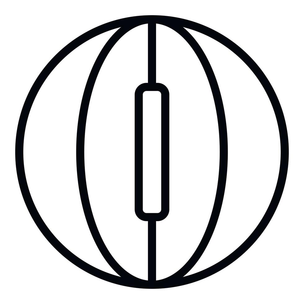 Sphere zorb icon, outline style vector