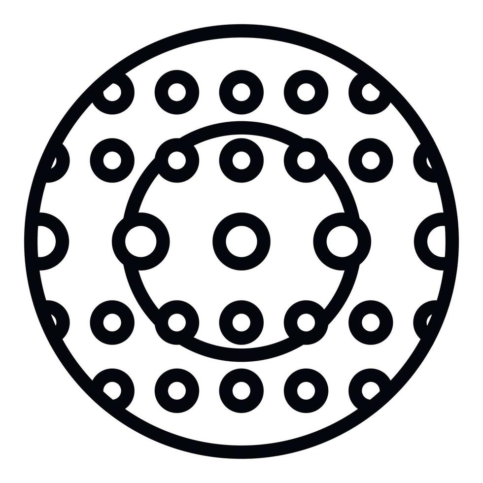 icono de goma zorb, estilo de contorno vector
