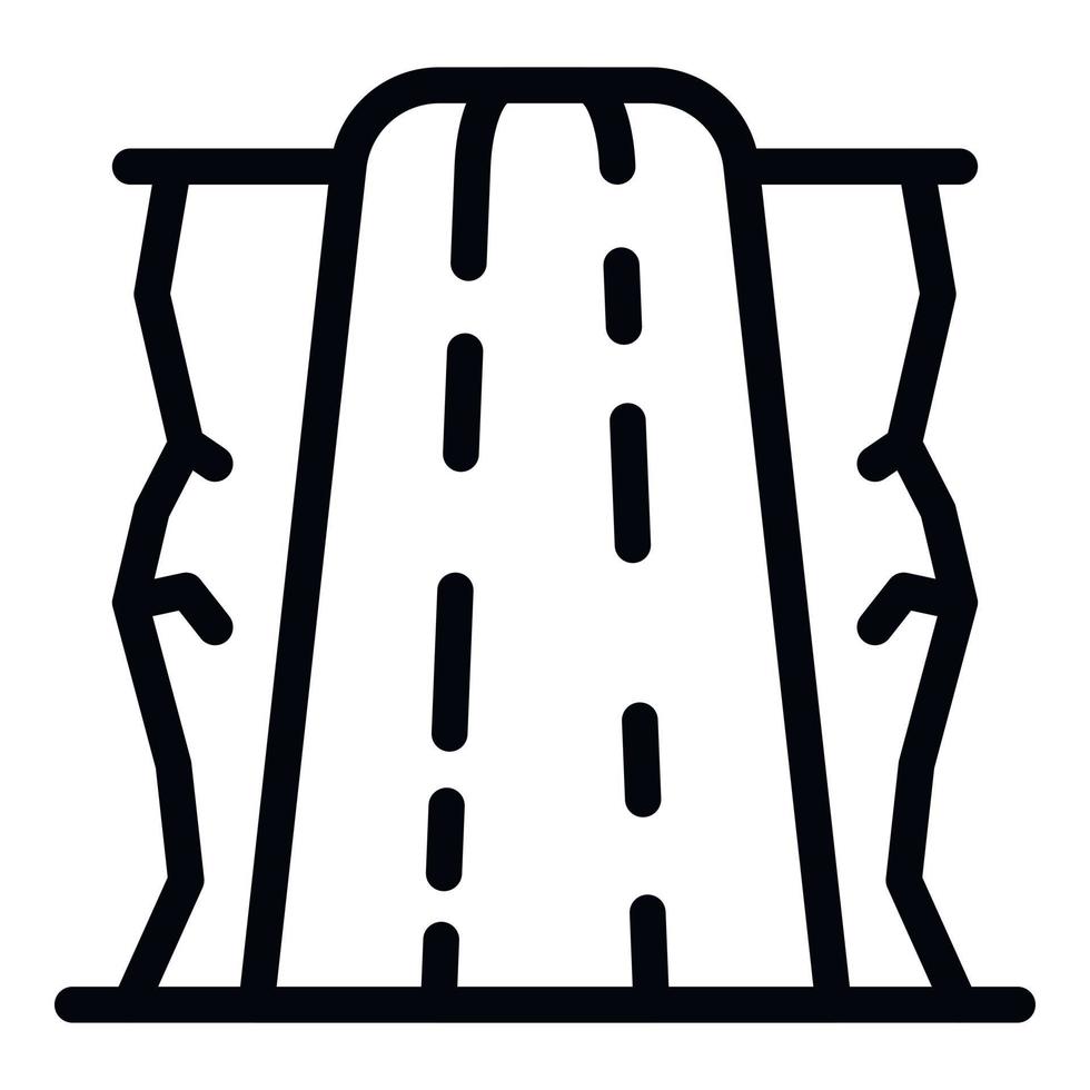 Cascade icon, outline style vector