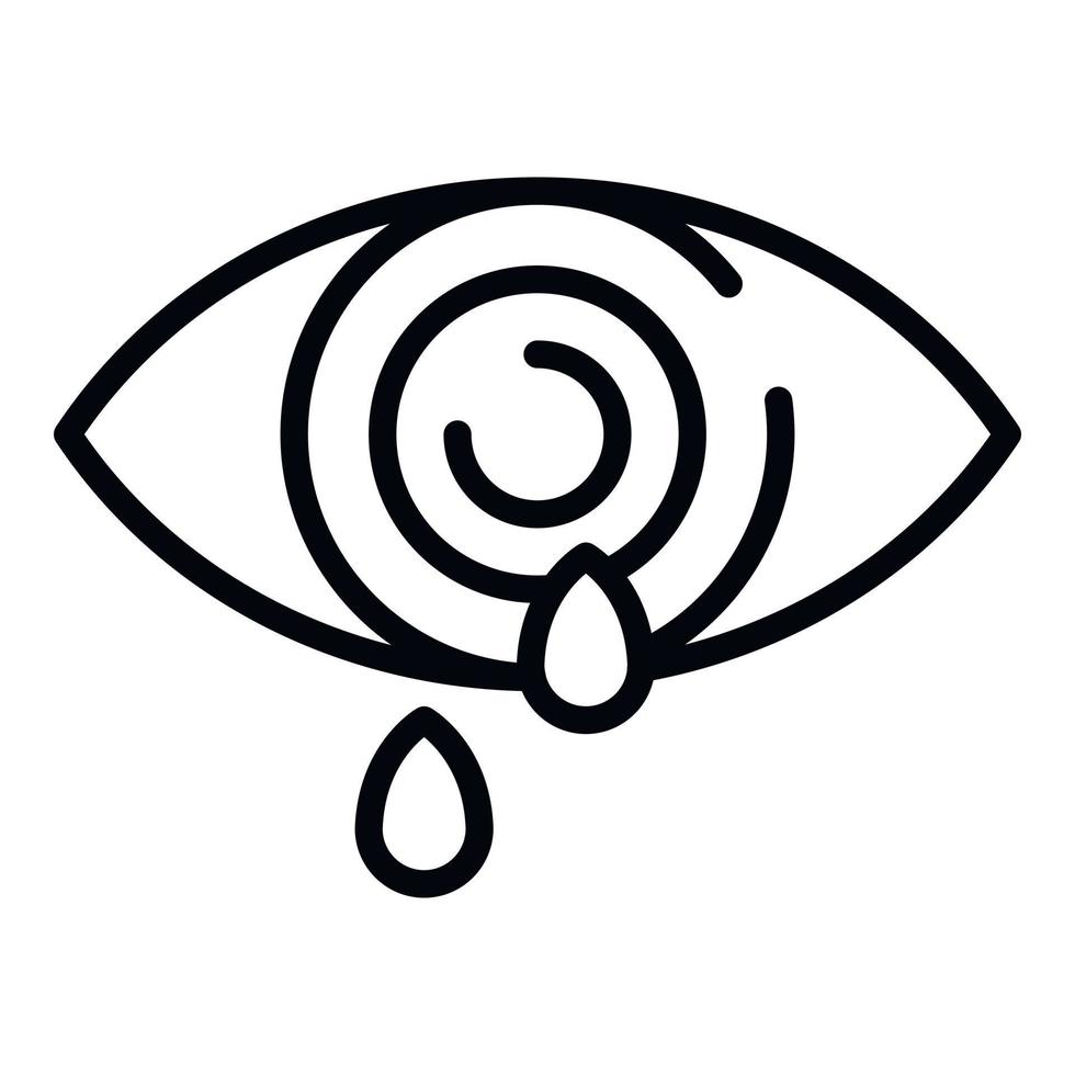 icono de gotas para los ojos, estilo de contorno vector