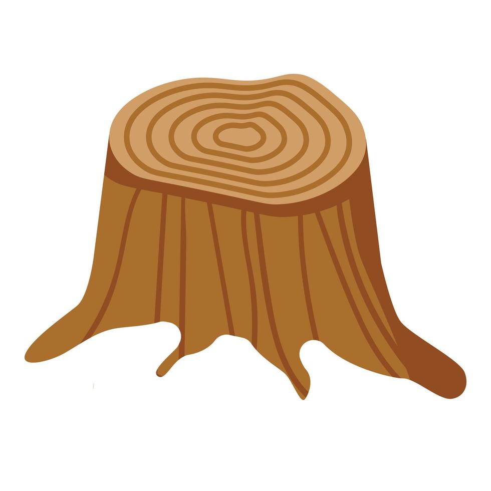 Section stump icon, isometric style vector