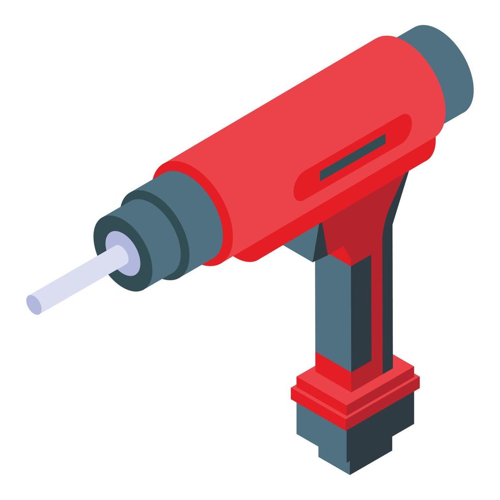 Electric drilling machine icon, isometric style vector