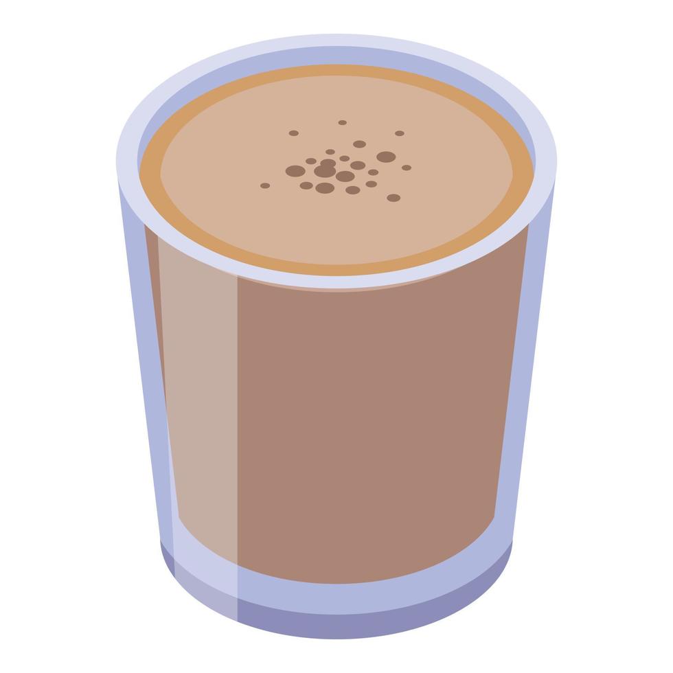 Cocoa cup icon, isometric style vector