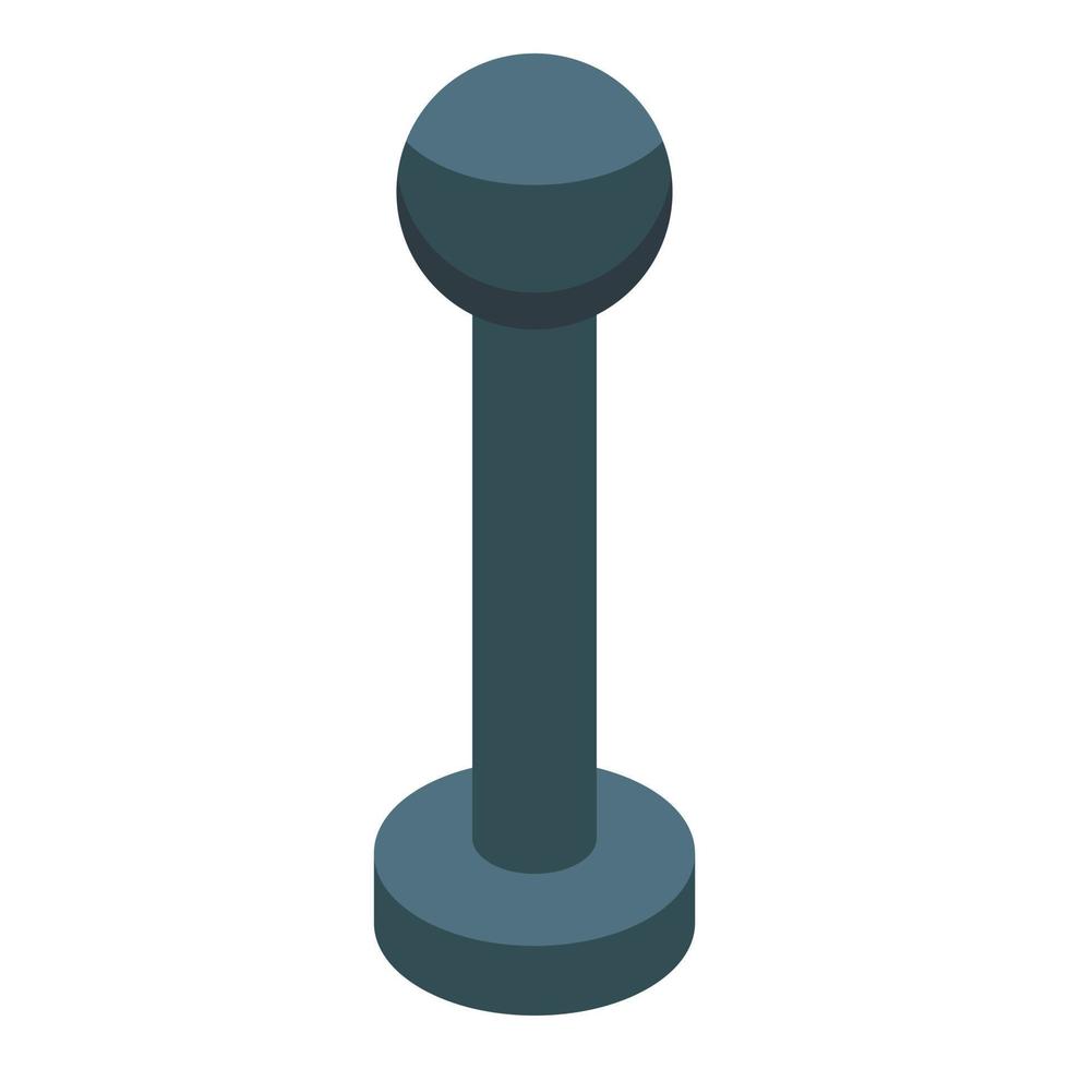 Black piercing icon, isometric style vector