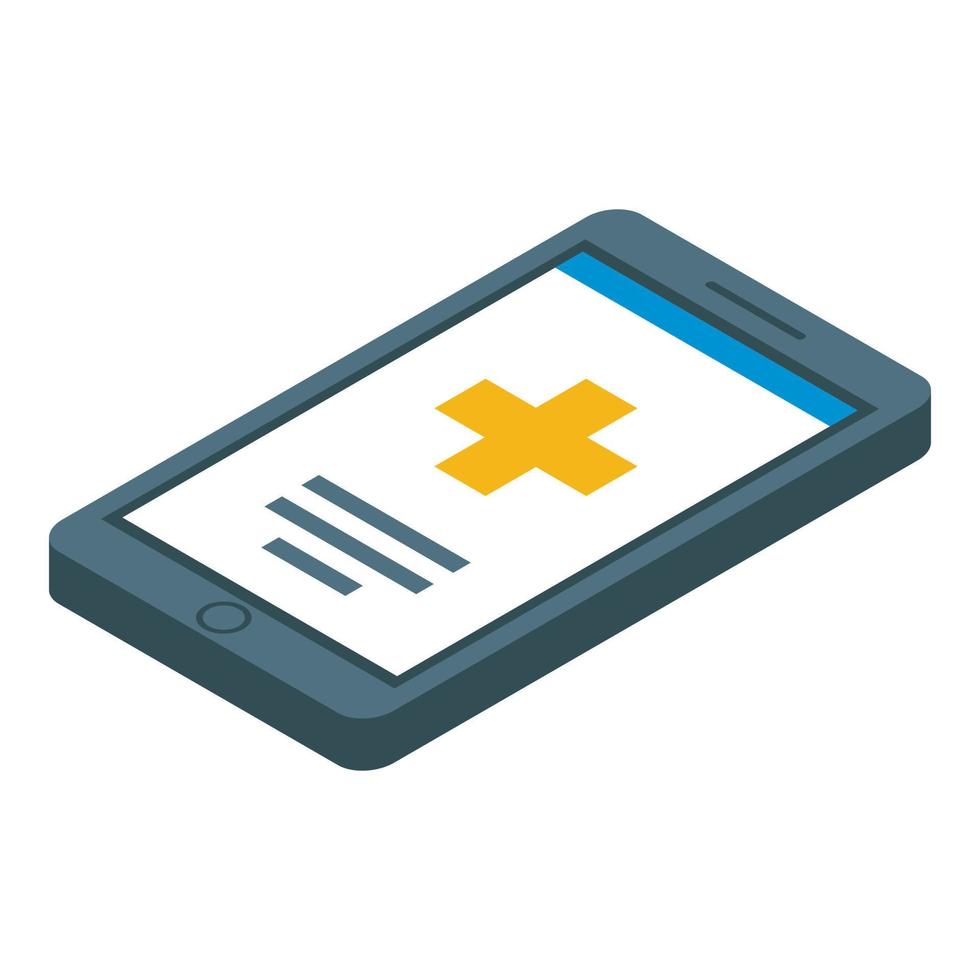 Modern smartphone icon, isometric style vector