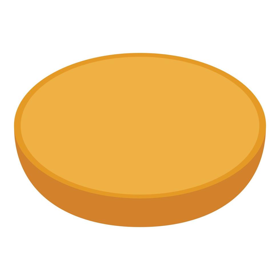Fresh bun burger icon, isometric style vector
