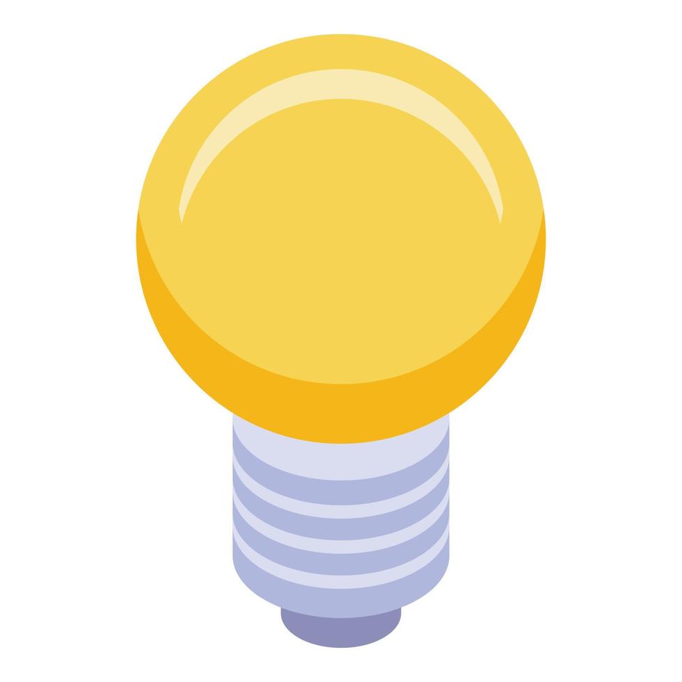 Light bulb icon, isometric style vector